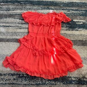 Pink Ruffled One Shoulder Mini Dress